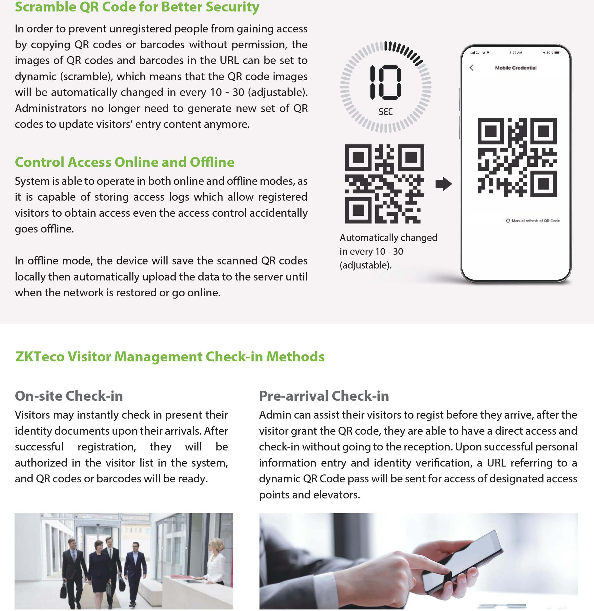 Scramble QR Code & Barcode Access Control Solution